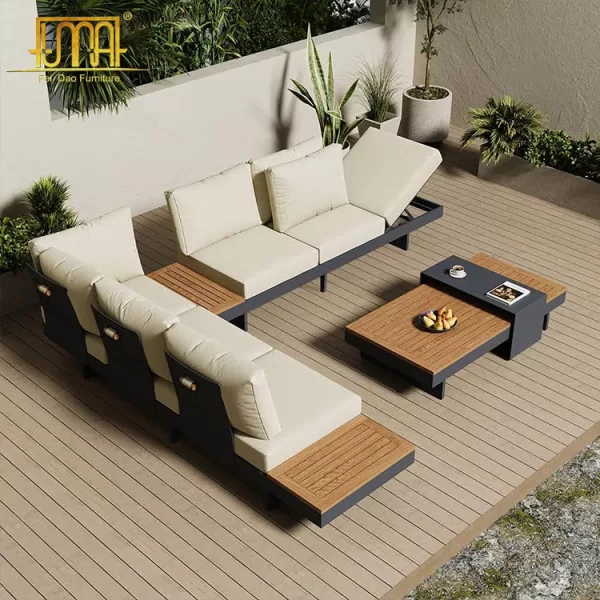L Shape Teak Sofa