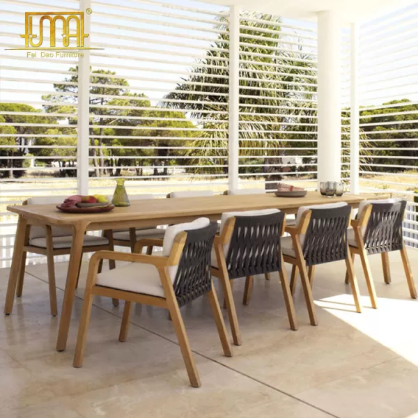 Outdoor Wooden Table and Chairs