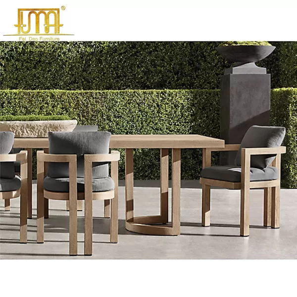 Teak Outdoor Dining Set for 6