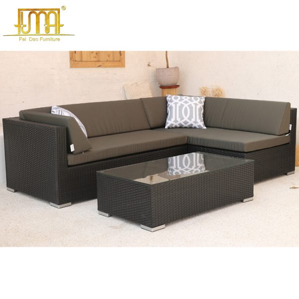 Rattan Garden Corner Sofa