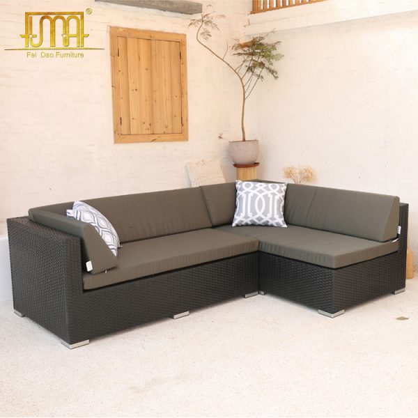 Rattan Garden Corner Sofa