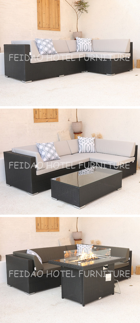 Rattan Garden Corner Sofa