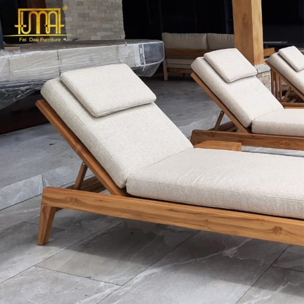 Palm Teak Sun Lounger