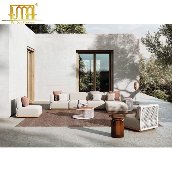 Teak Outdoor Corner Sofa