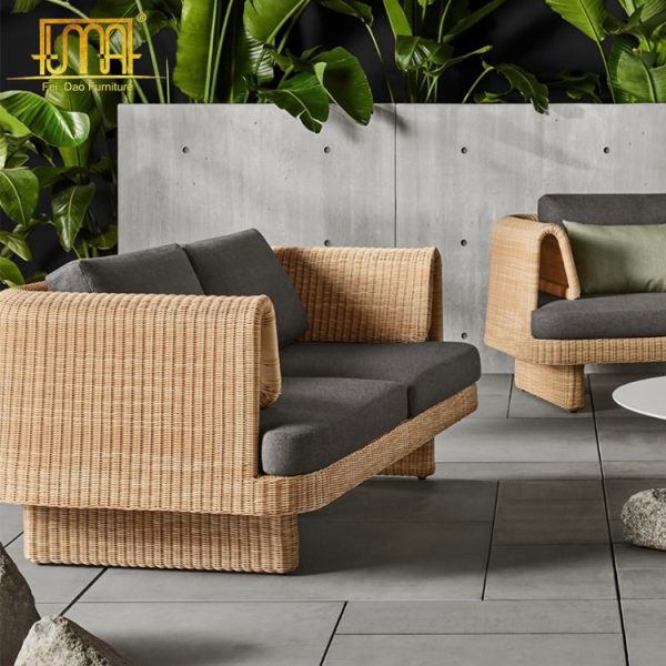 Outdoor Wicker Loveseat