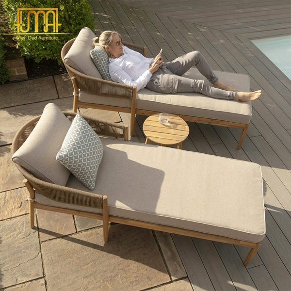 Rope Weave Double Sunlounger