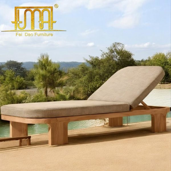 Teak Wood Chaise