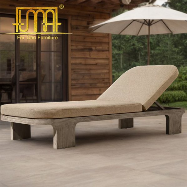 Teak Wood Chaise